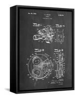 PP198- Chalkboard Bell and Howell Color Filter Camera Patent Poster-Cole Borders-Framed Stretched Canvas