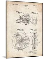 PP198- Vintage Parchment Bell and Howell Color Filter Camera Patent Poster-Cole Borders-Mounted Giclee Print