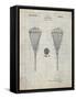 PP199- Antique Grid Parchment Lacrosse Stick 1948 Patent Poster-Cole Borders-Framed Stretched Canvas