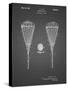 PP199- Black Grid Lacrosse Stick 1948 Patent Poster-Cole Borders-Stretched Canvas