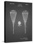 PP199- Black Grid Lacrosse Stick 1948 Patent Poster-Cole Borders-Stretched Canvas