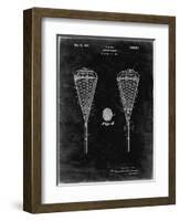 PP199- Black Grunge Lacrosse Stick 1948 Patent Poster-Cole Borders-Framed Giclee Print