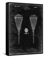 PP199- Black Grunge Lacrosse Stick 1948 Patent Poster-Cole Borders-Framed Stretched Canvas