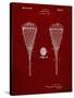 PP199- Burgundy Lacrosse Stick 1948 Patent Poster-Cole Borders-Stretched Canvas