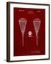 PP199- Burgundy Lacrosse Stick 1948 Patent Poster-Cole Borders-Framed Giclee Print