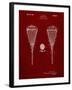 PP199- Burgundy Lacrosse Stick 1948 Patent Poster-Cole Borders-Framed Giclee Print