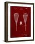 PP199- Burgundy Lacrosse Stick 1948 Patent Poster-Cole Borders-Framed Giclee Print