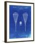 PP199- Faded Blueprint Lacrosse Stick 1948 Patent Poster-Cole Borders-Framed Giclee Print