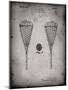 PP199- Faded Grey Lacrosse Stick 1948 Patent Poster-Cole Borders-Mounted Giclee Print