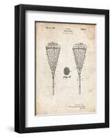 PP199- Vintage Parchment Lacrosse Stick 1948 Patent Poster-Cole Borders-Framed Premium Giclee Print