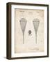 PP199- Vintage Parchment Lacrosse Stick 1948 Patent Poster-Cole Borders-Framed Giclee Print