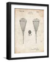 PP199- Vintage Parchment Lacrosse Stick 1948 Patent Poster-Cole Borders-Framed Giclee Print