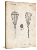 PP199- Vintage Parchment Lacrosse Stick 1948 Patent Poster-Cole Borders-Stretched Canvas