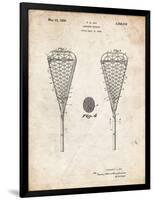 PP199- Vintage Parchment Lacrosse Stick 1948 Patent Poster-Cole Borders-Framed Giclee Print