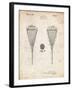 PP199- Vintage Parchment Lacrosse Stick 1948 Patent Poster-Cole Borders-Framed Giclee Print