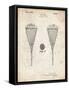 PP199- Vintage Parchment Lacrosse Stick 1948 Patent Poster-Cole Borders-Framed Stretched Canvas