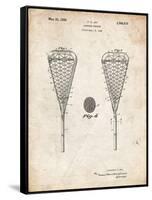 PP199- Vintage Parchment Lacrosse Stick 1948 Patent Poster-Cole Borders-Framed Stretched Canvas