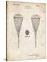 PP199- Vintage Parchment Lacrosse Stick 1948 Patent Poster-Cole Borders-Stretched Canvas