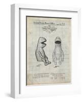 PP2 Antique Grid Parchment-Borders Cole-Framed Giclee Print