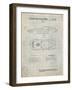 PP21 Antique Grid Parchment-Borders Cole-Framed Giclee Print