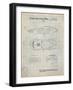 PP21 Antique Grid Parchment-Borders Cole-Framed Giclee Print