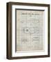 PP21 Antique Grid Parchment-Borders Cole-Framed Giclee Print