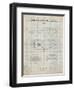 PP21 Antique Grid Parchment-Borders Cole-Framed Giclee Print