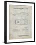 PP21 Antique Grid Parchment-Borders Cole-Framed Giclee Print