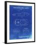 PP21 Faded Blueprint-Borders Cole-Framed Giclee Print