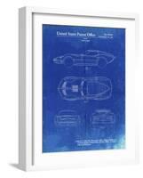 PP21 Faded Blueprint-Borders Cole-Framed Giclee Print