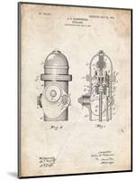 PP210-Vintage Parchment Fire Hydrant 1903 Patent Poster-Cole Borders-Mounted Giclee Print