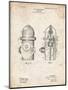 PP210-Vintage Parchment Fire Hydrant 1903 Patent Poster-Cole Borders-Mounted Giclee Print