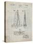 PP216-Antique Grid Parchment Schlumpf Sailboat Patent Poster-Cole Borders-Stretched Canvas