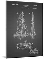 PP216-Black Grid Schlumpf Sailboat Patent Poster-Cole Borders-Mounted Giclee Print