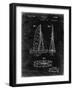 PP216-Black Grunge Schlumpf Sailboat Patent Poster-Cole Borders-Framed Giclee Print