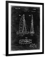 PP216-Black Grunge Schlumpf Sailboat Patent Poster-Cole Borders-Framed Giclee Print