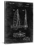 PP216-Black Grunge Schlumpf Sailboat Patent Poster-Cole Borders-Stretched Canvas