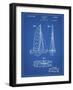 PP216-Blueprint Schlumpf Sailboat Patent Poster-Cole Borders-Framed Giclee Print