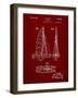 PP216-Burgundy Schlumpf Sailboat Patent Poster-Cole Borders-Framed Giclee Print