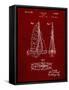 PP216-Burgundy Schlumpf Sailboat Patent Poster-Cole Borders-Framed Stretched Canvas