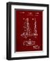 PP216-Burgundy Schlumpf Sailboat Patent Poster-Cole Borders-Framed Giclee Print