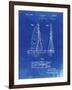 PP216-Faded Blueprint Schlumpf Sailboat Patent Poster-Cole Borders-Framed Giclee Print