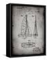 PP216-Faded Grey Schlumpf Sailboat Patent Poster-Cole Borders-Framed Stretched Canvas