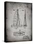 PP216-Faded Grey Schlumpf Sailboat Patent Poster-Cole Borders-Stretched Canvas