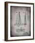 PP216-Faded Grey Schlumpf Sailboat Patent Poster-Cole Borders-Framed Giclee Print