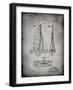 PP216-Faded Grey Schlumpf Sailboat Patent Poster-Cole Borders-Framed Giclee Print