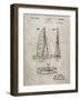 PP216-Sandstone Schlumpf Sailboat Patent Poster-Cole Borders-Framed Giclee Print