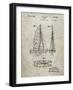 PP216-Sandstone Schlumpf Sailboat Patent Poster-Cole Borders-Framed Giclee Print