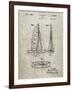 PP216-Sandstone Schlumpf Sailboat Patent Poster-Cole Borders-Framed Giclee Print