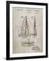 PP216-Sandstone Schlumpf Sailboat Patent Poster-Cole Borders-Framed Giclee Print